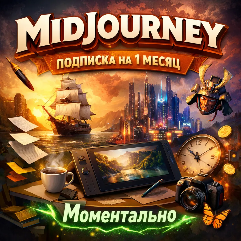 Midjourney Подписка на 1 месяц Моментально Аккаунт