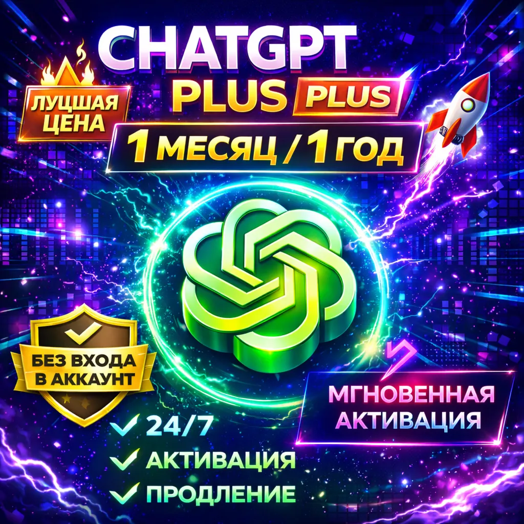 ChatGPT Plus (OpenAI) 1 месяц / 1 год Активация / Продление Без Входа в Chat GPT