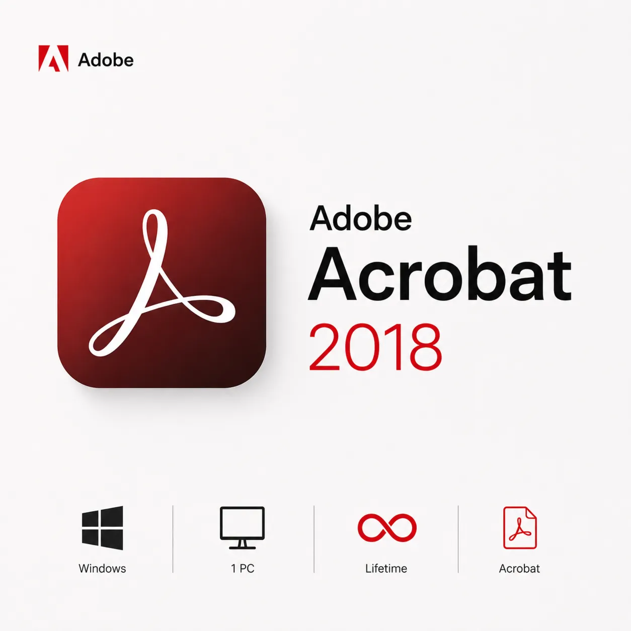 Adobe Acrobat Pro 2018 ОС Windows 1 PC 🔄Lifetime🔄