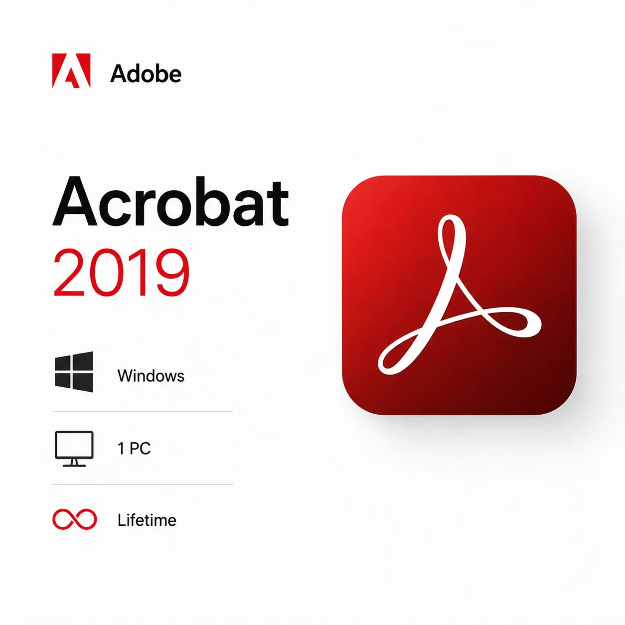 Adobe Acrobat Pro DC 2019 ОС Windows 1 PC 🔄Lifetime🔄