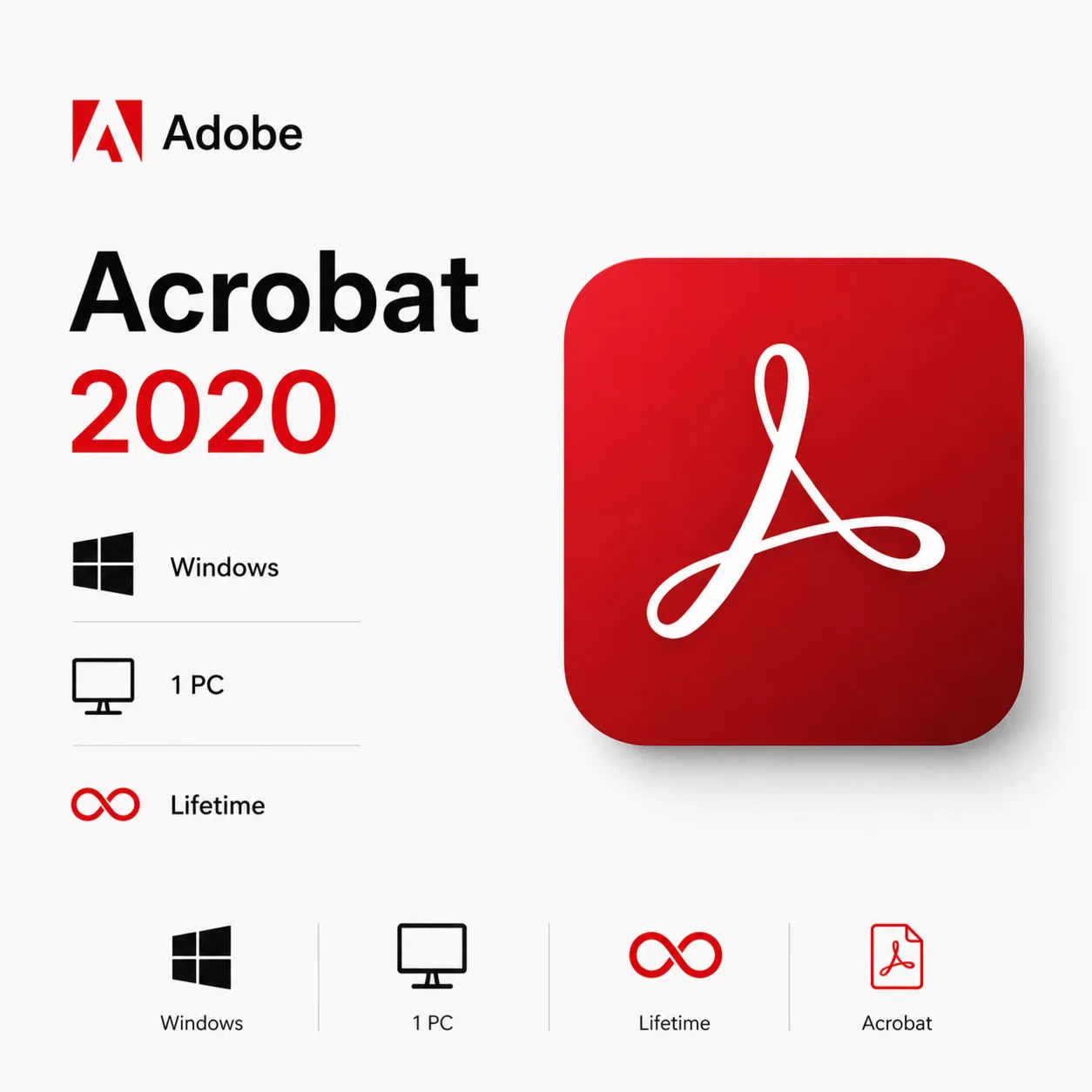 Adobe Acrobat 2020 ОС Windows 1 PC 🔄Lifetime🔄