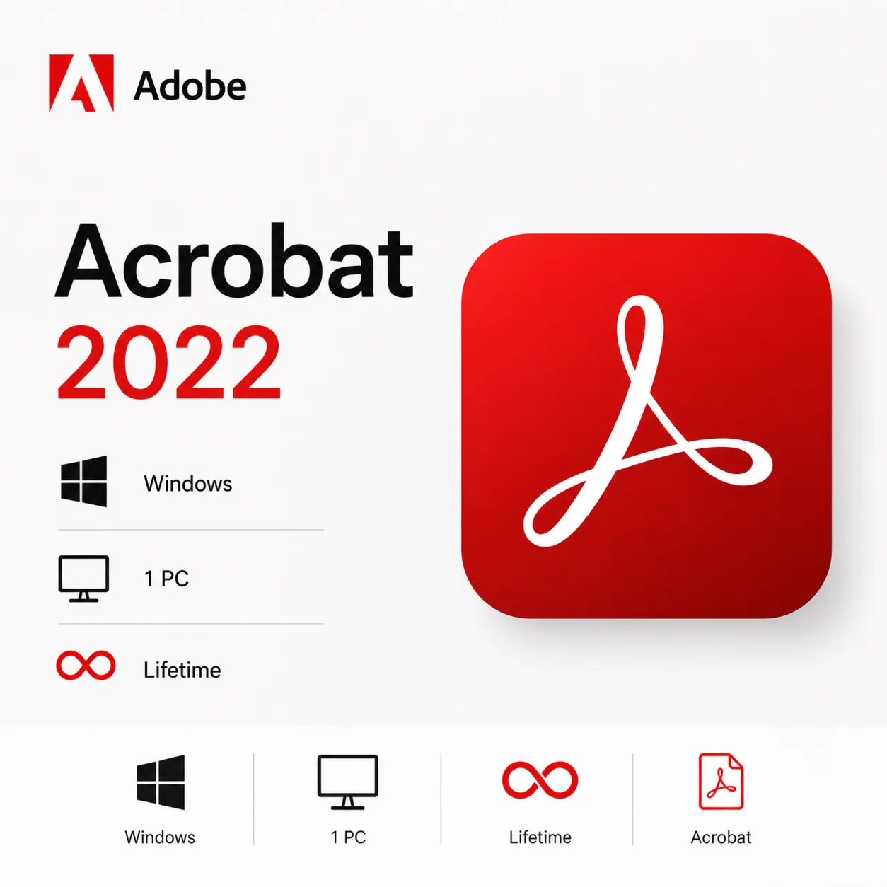 Adobe Acrobat Pro DC 2022 ОС Windows 1 PC 🔄Lifetime🔄
