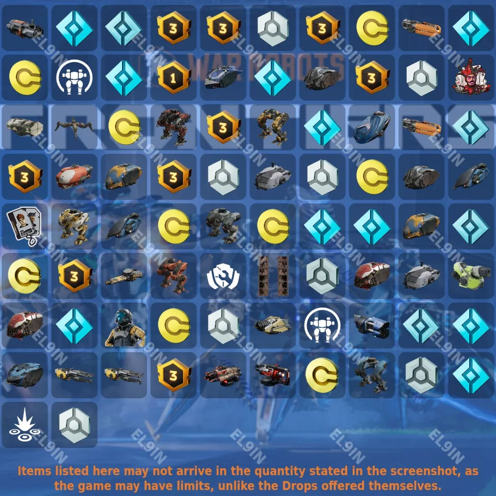 💥War Robots: Frontiers🧨Твич Дропсы💫82 предметов + 🎁