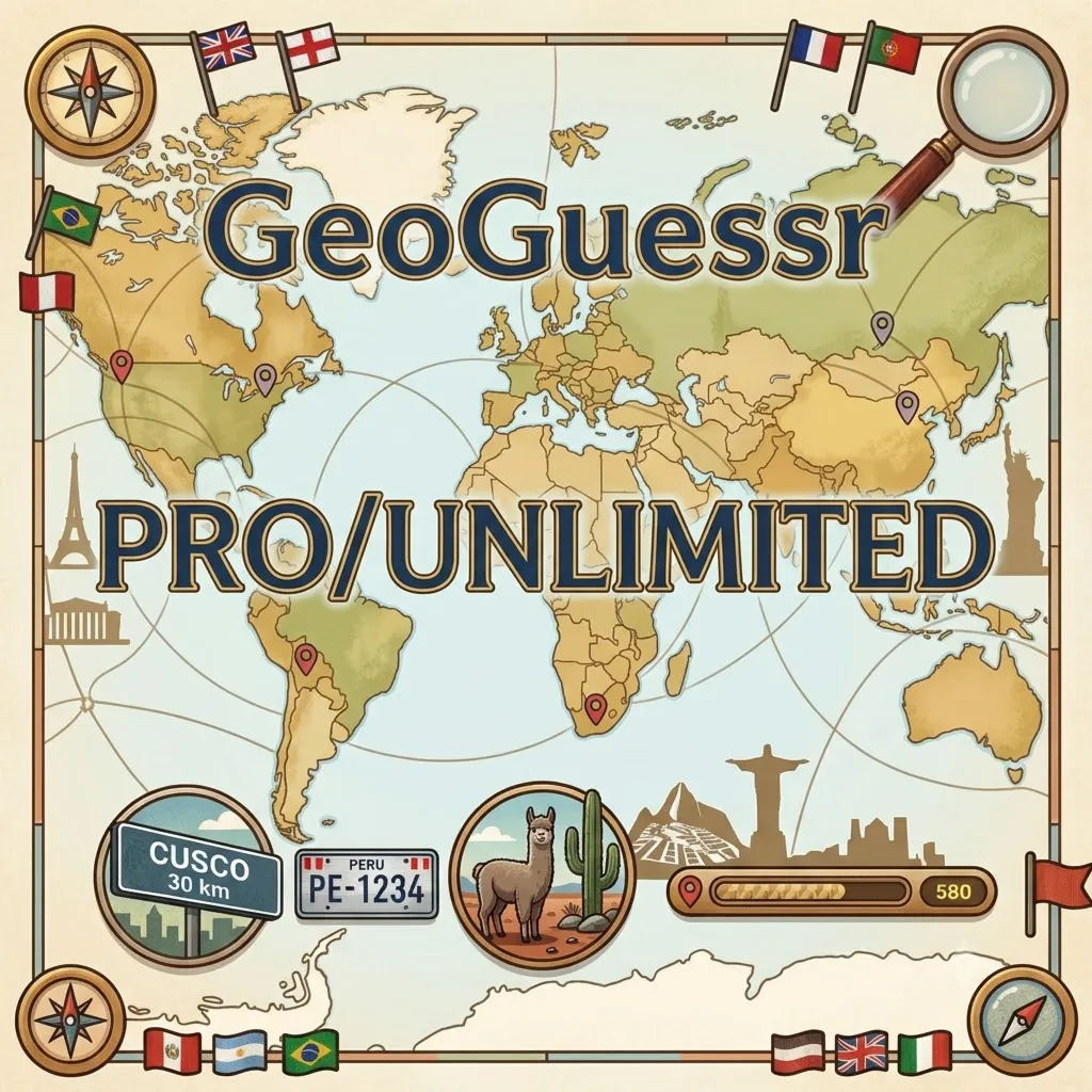🌏  GeoGuessr PRO/UNLIMITED | 3/6/12 МЕСЯЦА