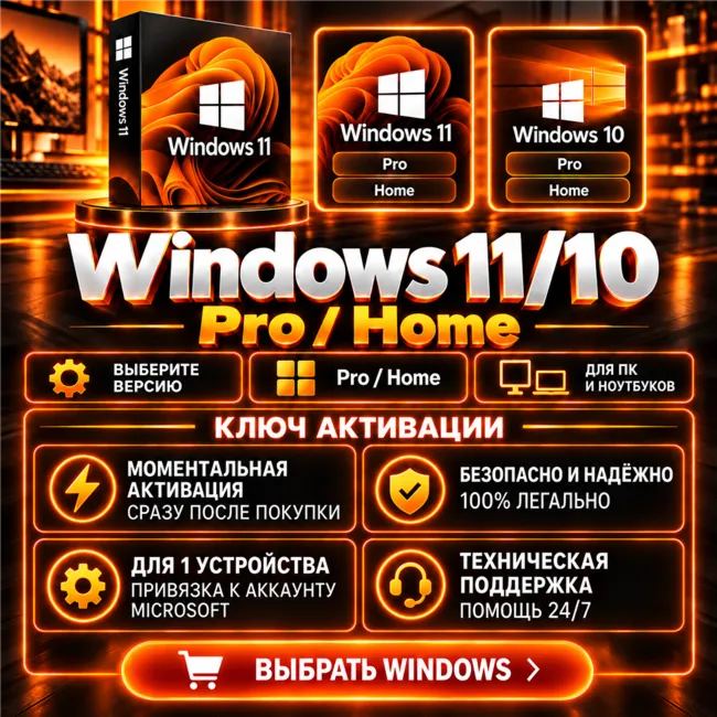 🏢 WINDOWS 10/11 PRO/HOME 🌏 БЕЗ КОМИССИИ🔑