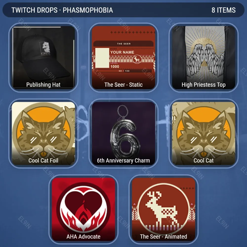 🌟Phasmophobia🔥Твич Дропсы⭐8 предметов + 🎁