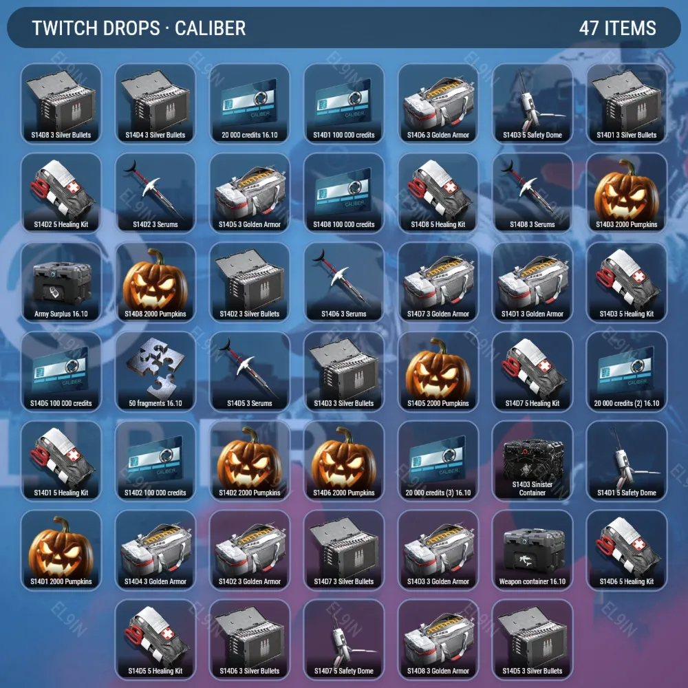 🌈Caliber👑Твич Дропсы🧨47 предметов + 🎁