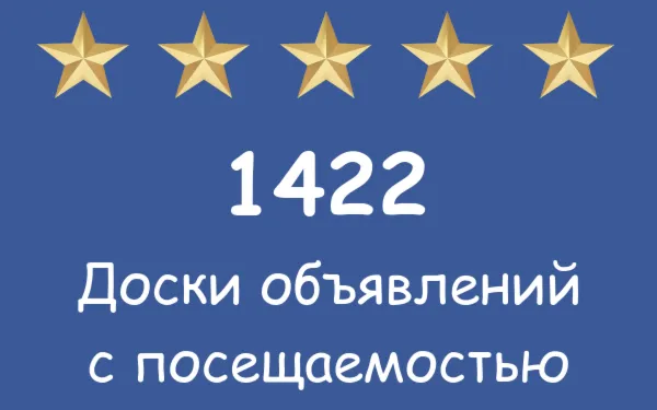1422 популярных досок объявлений с посещаемостью.