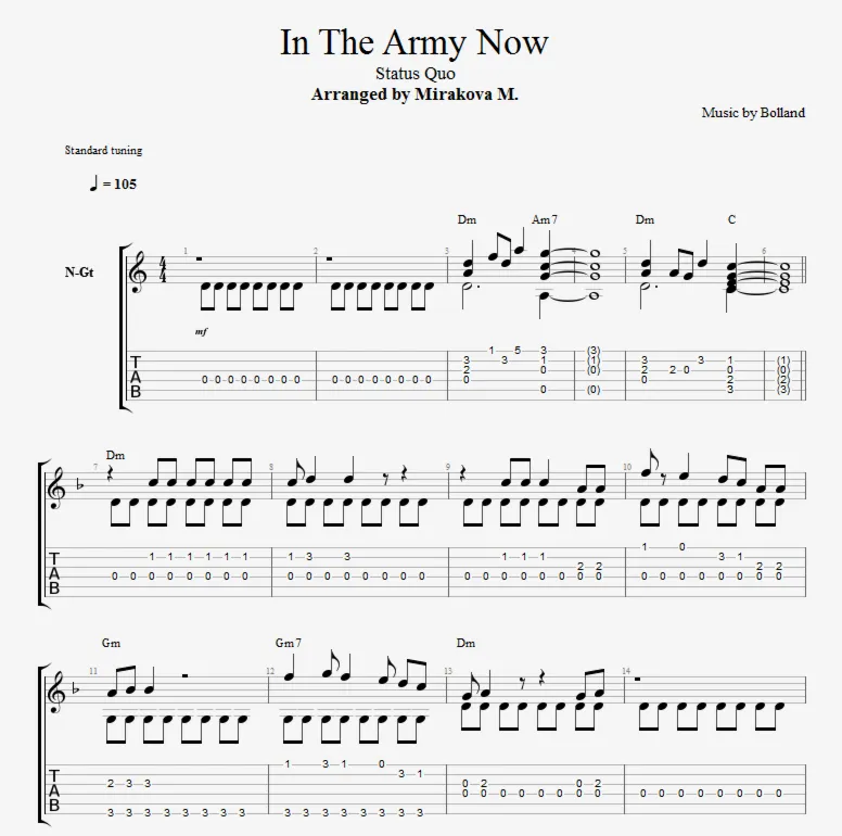 Status Quo – In The Army Now
