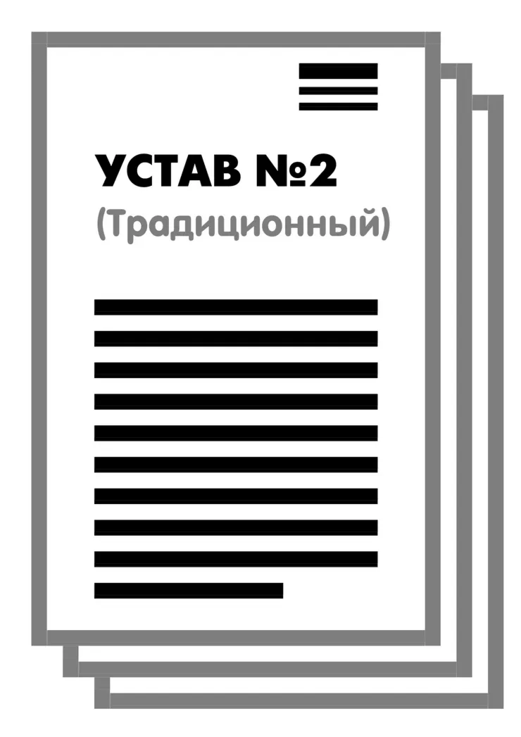 Устав ООО 2 (Традиционный) на 1 и 10 страницах 2025