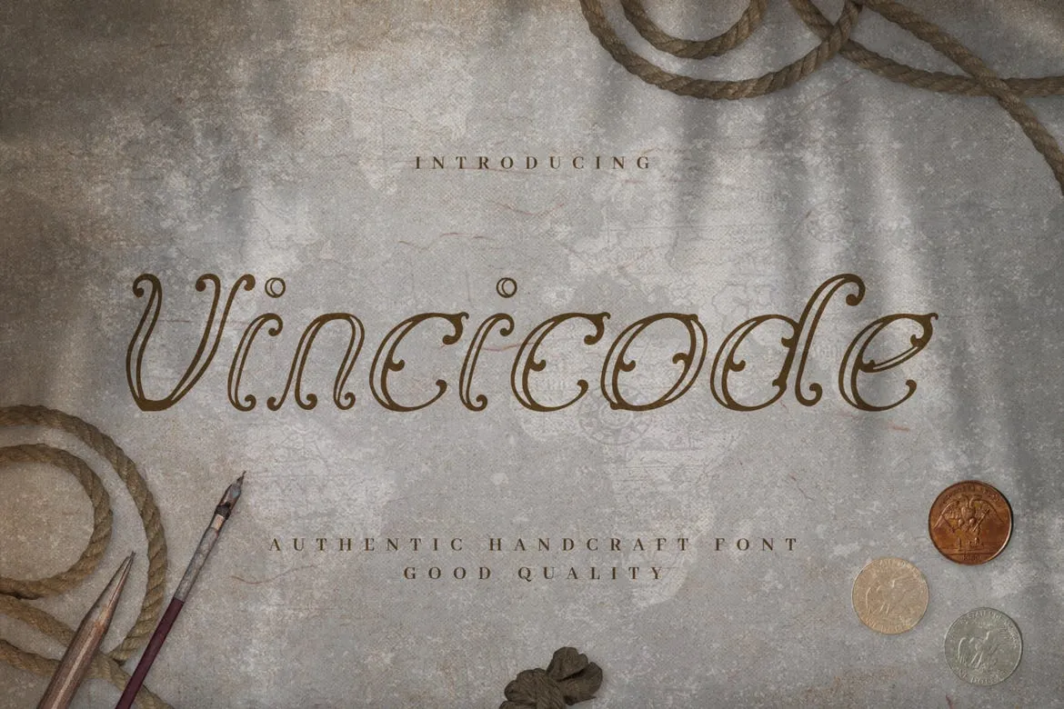 Шрифт VINCICODE – элегантный винтажный шрифт