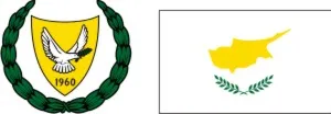 герб и флаг Кипра в векторе