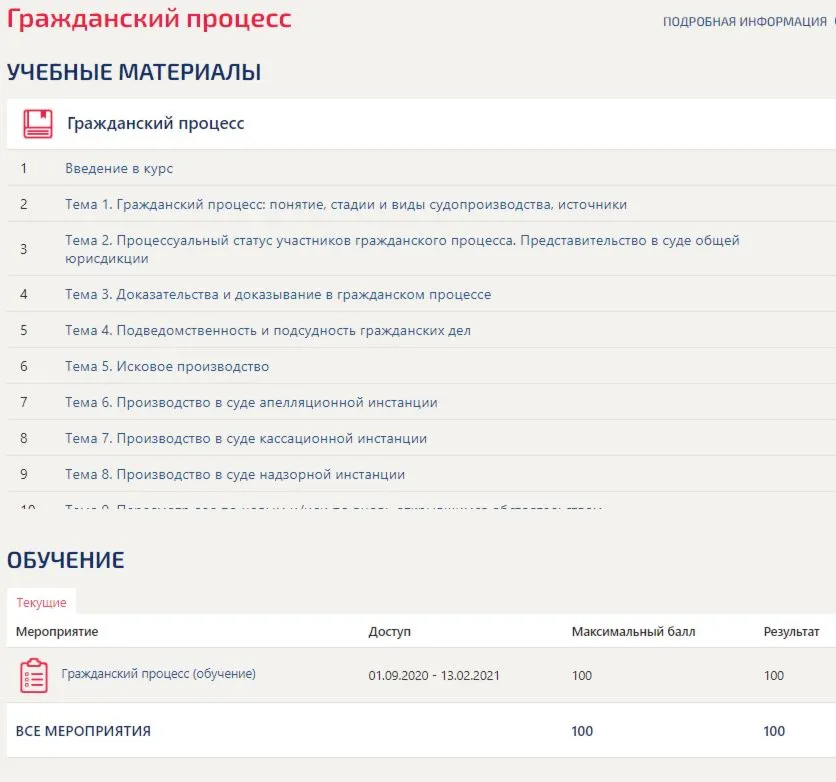 Гражданский процесс Ответы (Тесты Синергия)