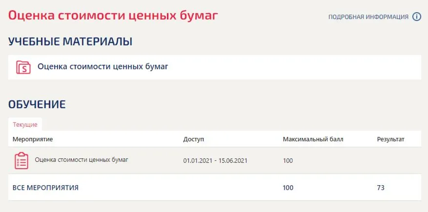 Оценка стоимости ценных бумаг (Синергия ответы)