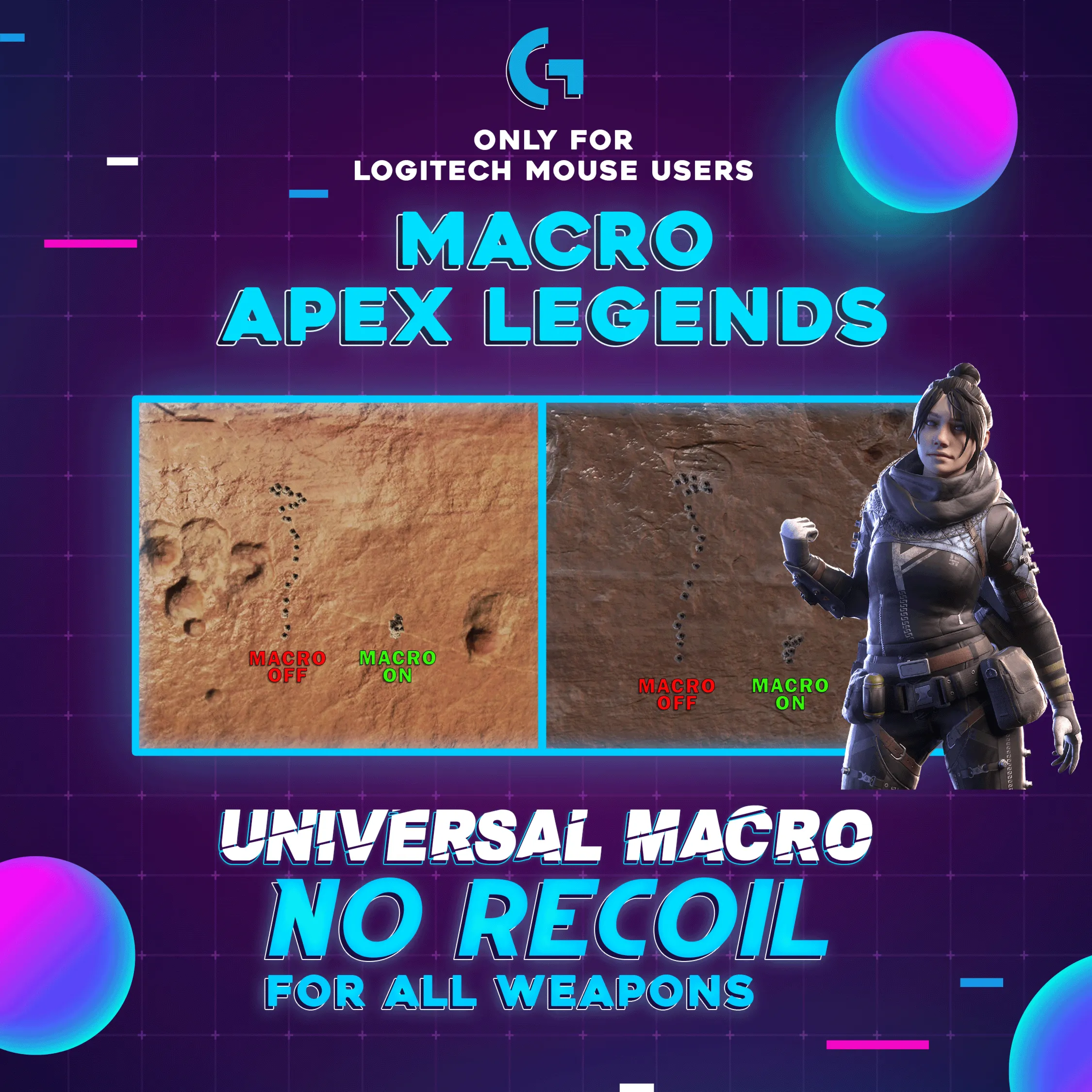 Универсальный макрос без отдачи Apex Legends Логитек