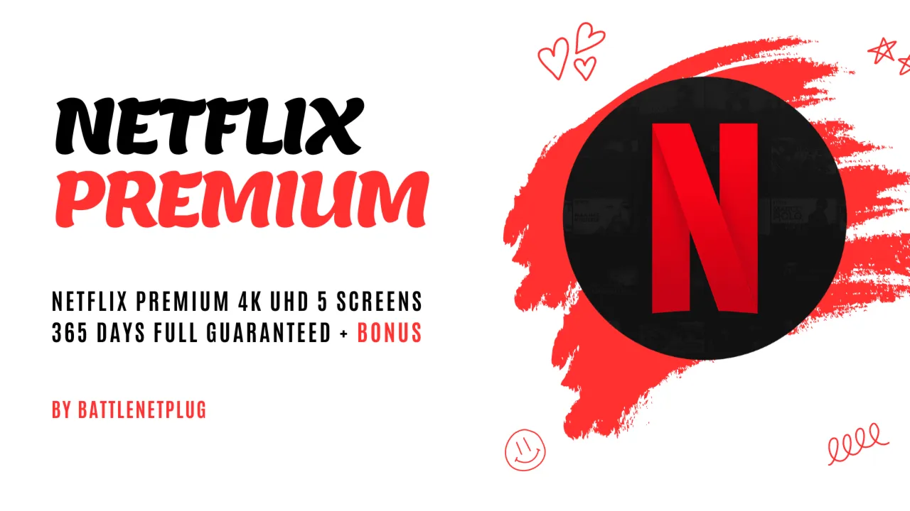 Netflix Премиум 4K 365 дней 5 экранов PayPal бонус