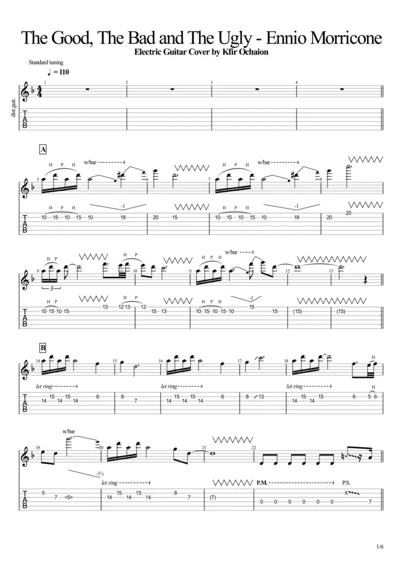 Табы Kfir Ochaion – The Good, the Bad and the Ugly