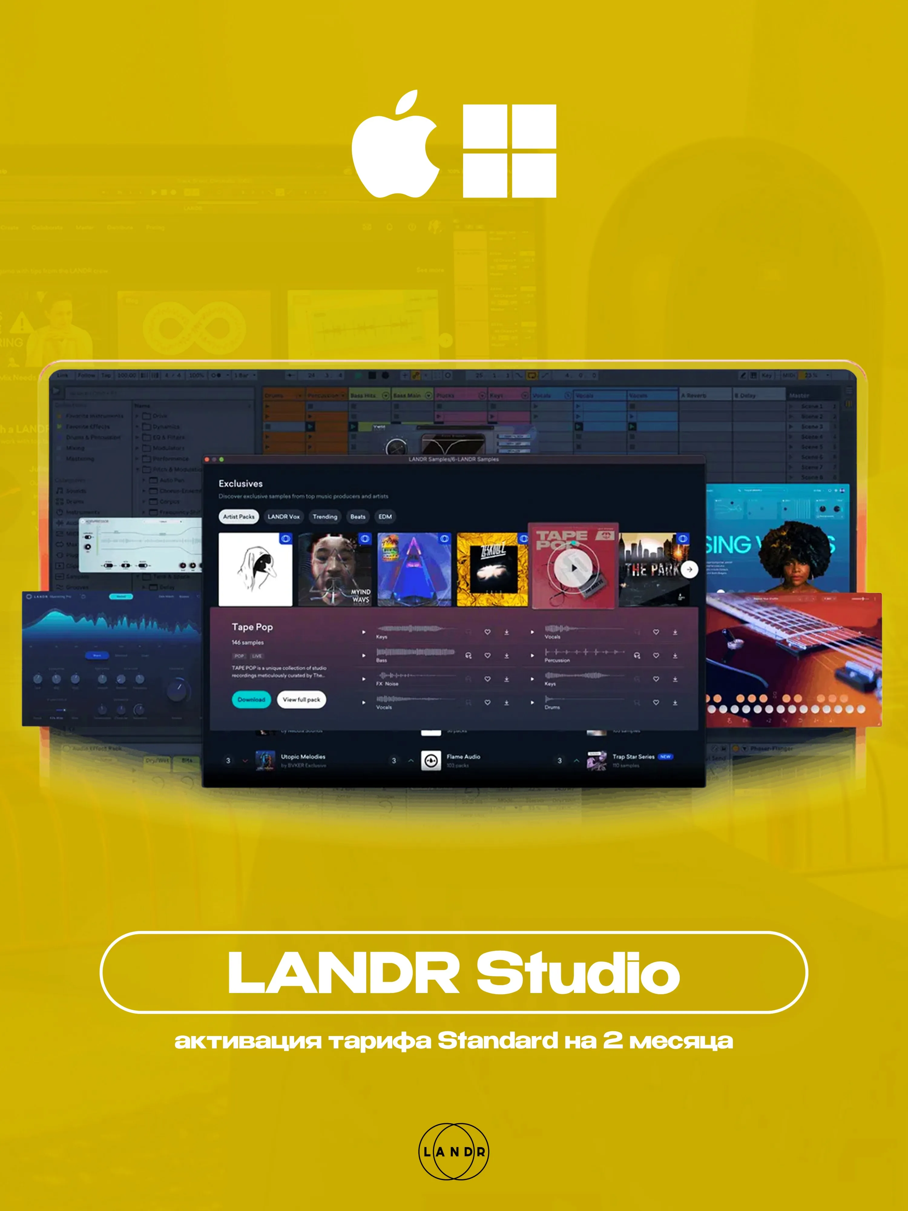LANDR Studio 2-4 МЕСЯЦА на ВАШ АККАУНТ ПЛАГИНЫ
