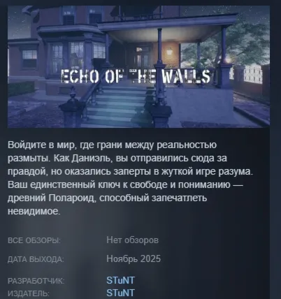 Echo of the Walls STEAM KEY GLOBAL РОССИЯ ЛИЦЕНЗИЯ СТИМ