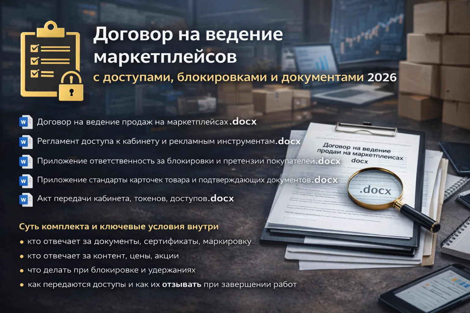 Договор ведения маркетплейса доступы блокировки 2026