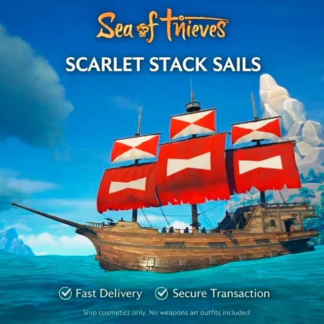 Sea Of Thieves Scarlet Stack Sails XBOX АВТОВЫДАЧА (РЕДКИЙ СКИН ПРИНГЛС)
