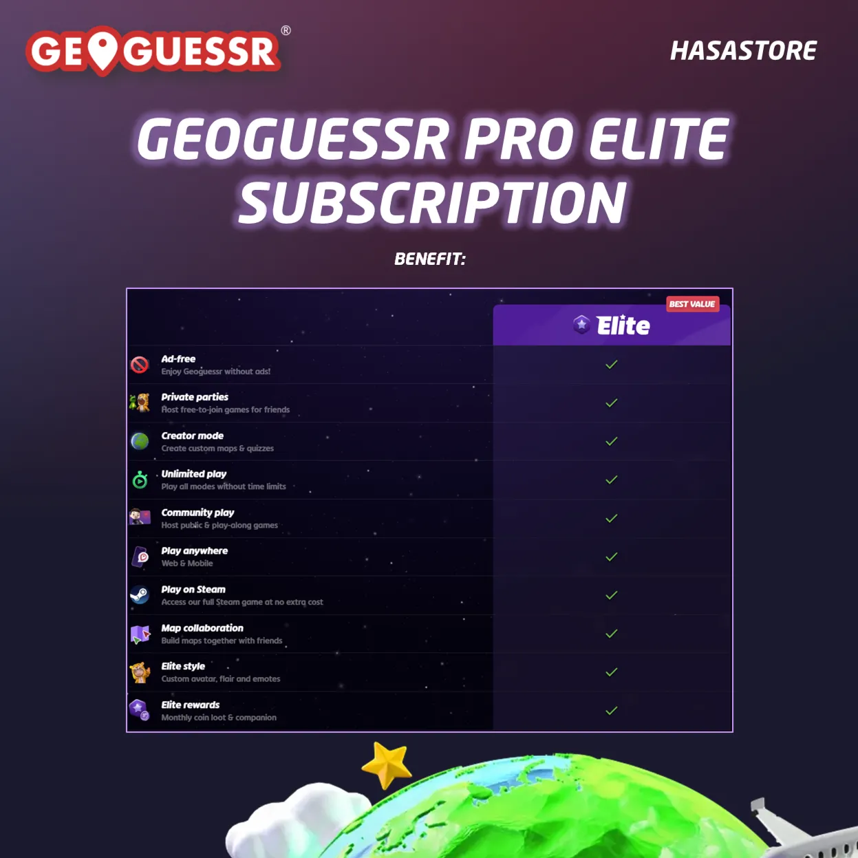 ОГРАНИЧЕННОЕ КОЛИЧЕСТВО GeoGuessr на ВАШ АККАУНТ Pro Elite