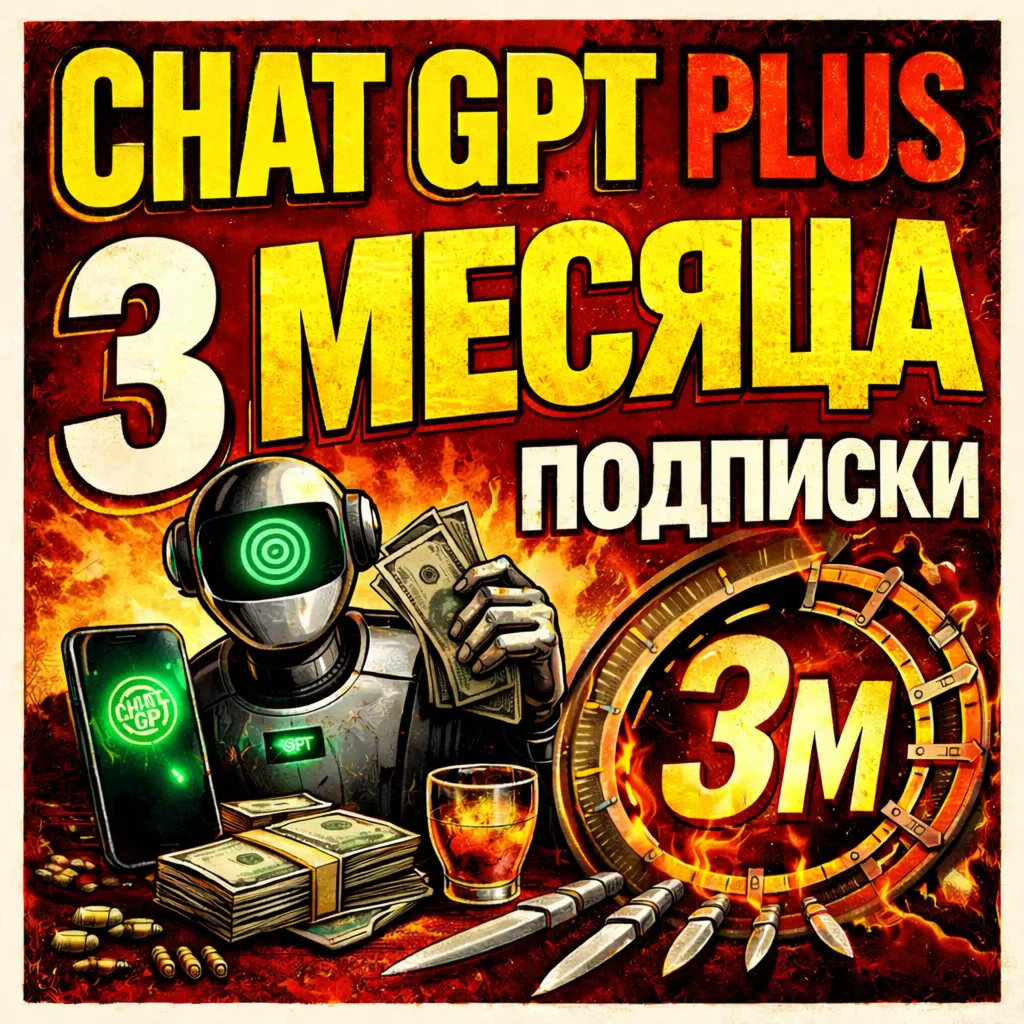 Chat GPT Plus 5.4 3 месяца подписки Моментально Аккаунт