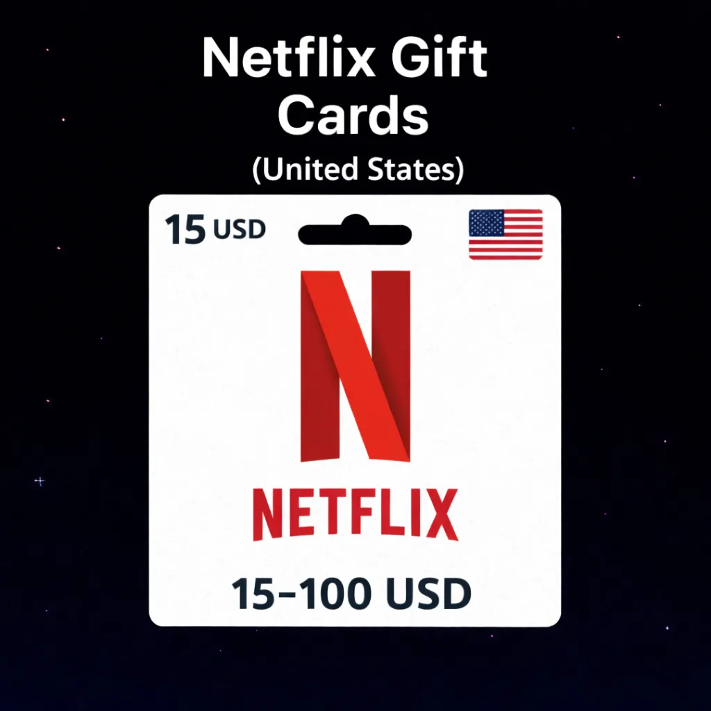Netflix Gift Cards (США) 15 100 USD Коды пополнения